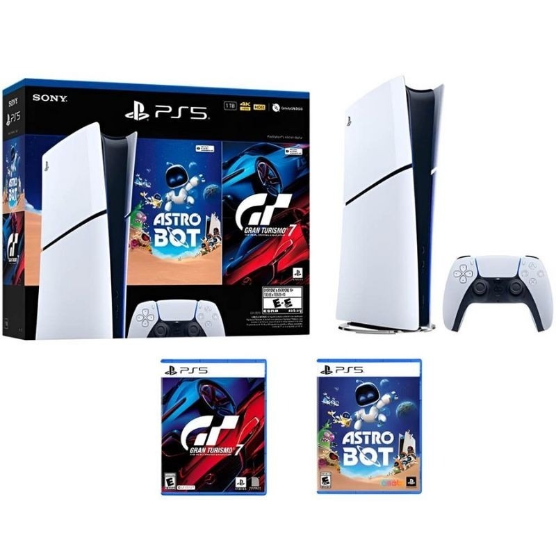 Consola Sony PlayStation 5 Slim 825GB Digital – Bundle Astro Bot + Gran Turismo 7