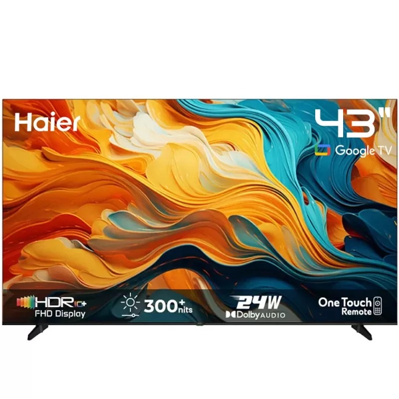 Smart TV Haier 43" Google TV Sin Bordes Con Comando De Voz