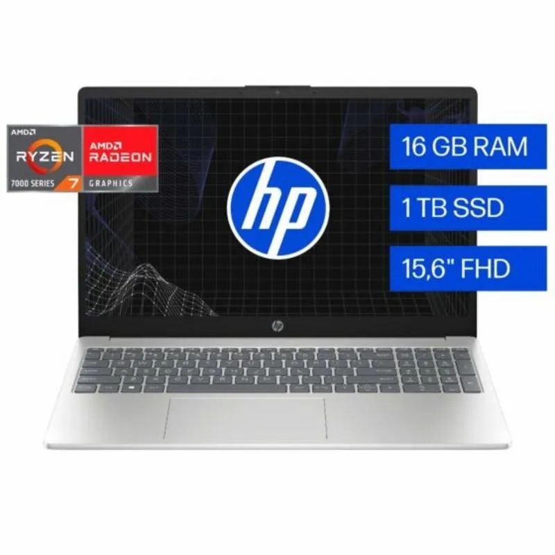 Notebook HP 15-FC0276LA AMD Ryzen 7 7730U 16GB RAM 1TB SSD 15.6” Full HD W11 SILVER