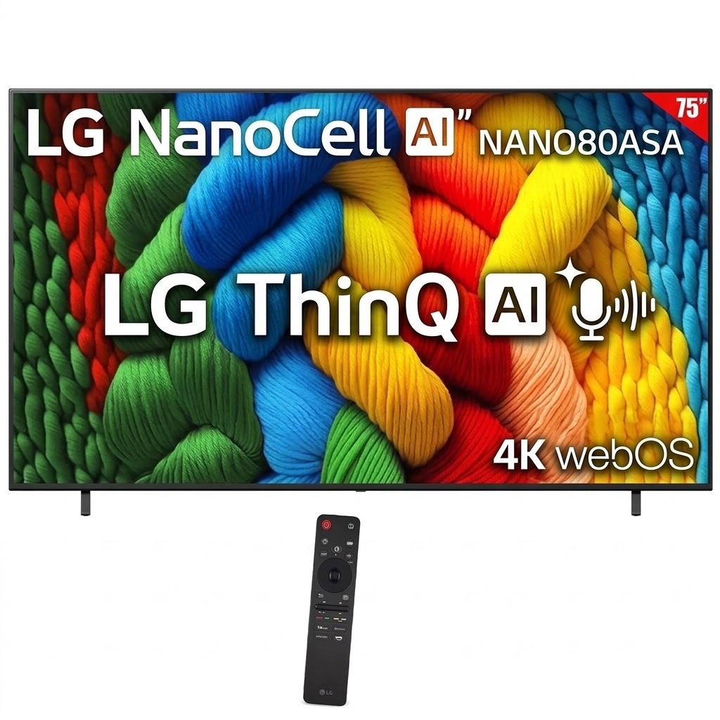 Smart TV LG 75" NanoCell 4K Inteligencia Artificial Borde Fino