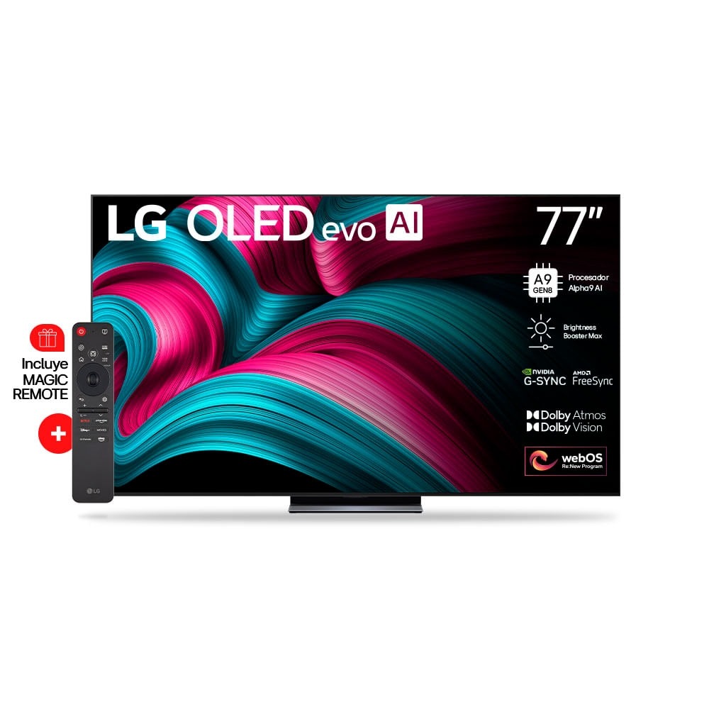 Smart TV LG 77" OLED evo 4K Inteligencia Artificial Borde Fino