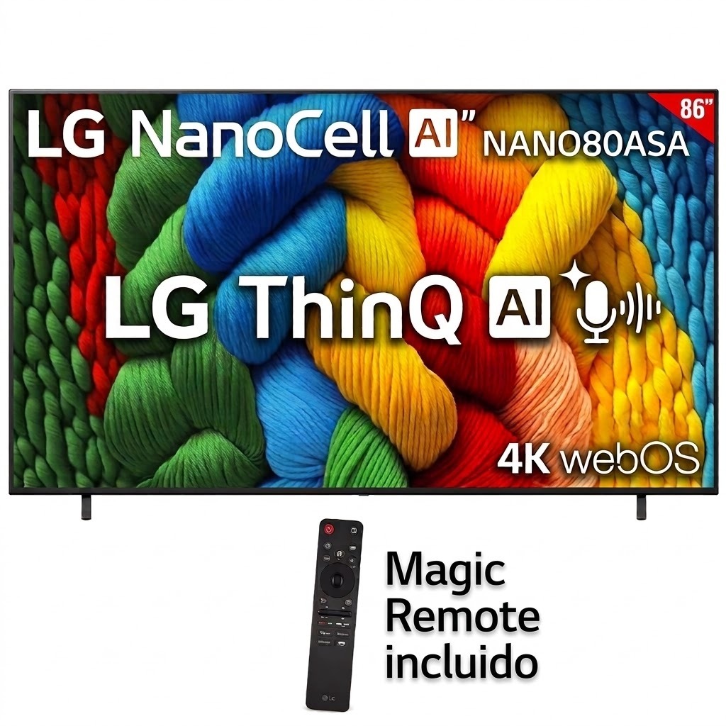 Smart TV LG 86" NanoCell 4K Inteligencia Artificial Borde Fino